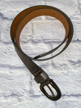 Fossil Metallic Bronze Belt with Dark Bronze Buckle with Crystals Size Small